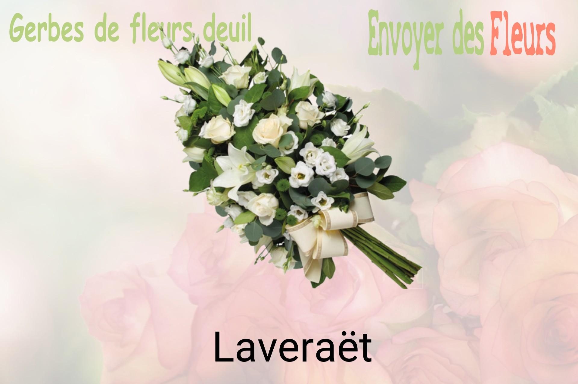 Gerbe de fleurs de deuil livrée à Laveraët